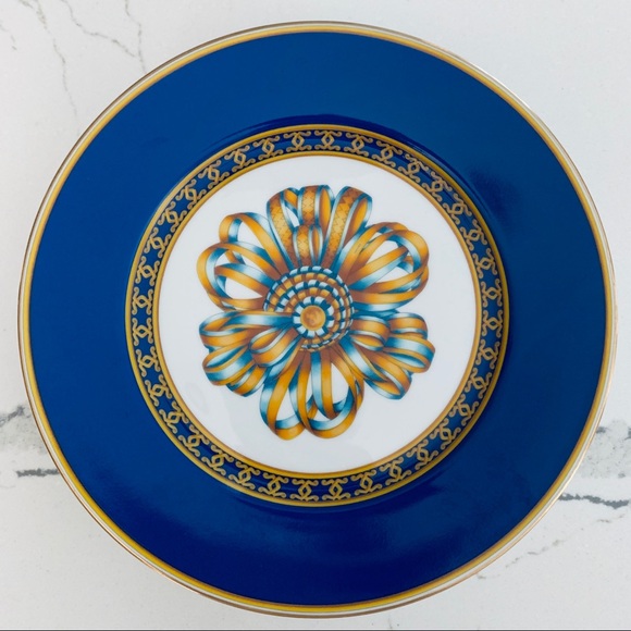Hermes Vintage Cocarde de Soie Salad Plates Set/3 - Picture 4 of 9